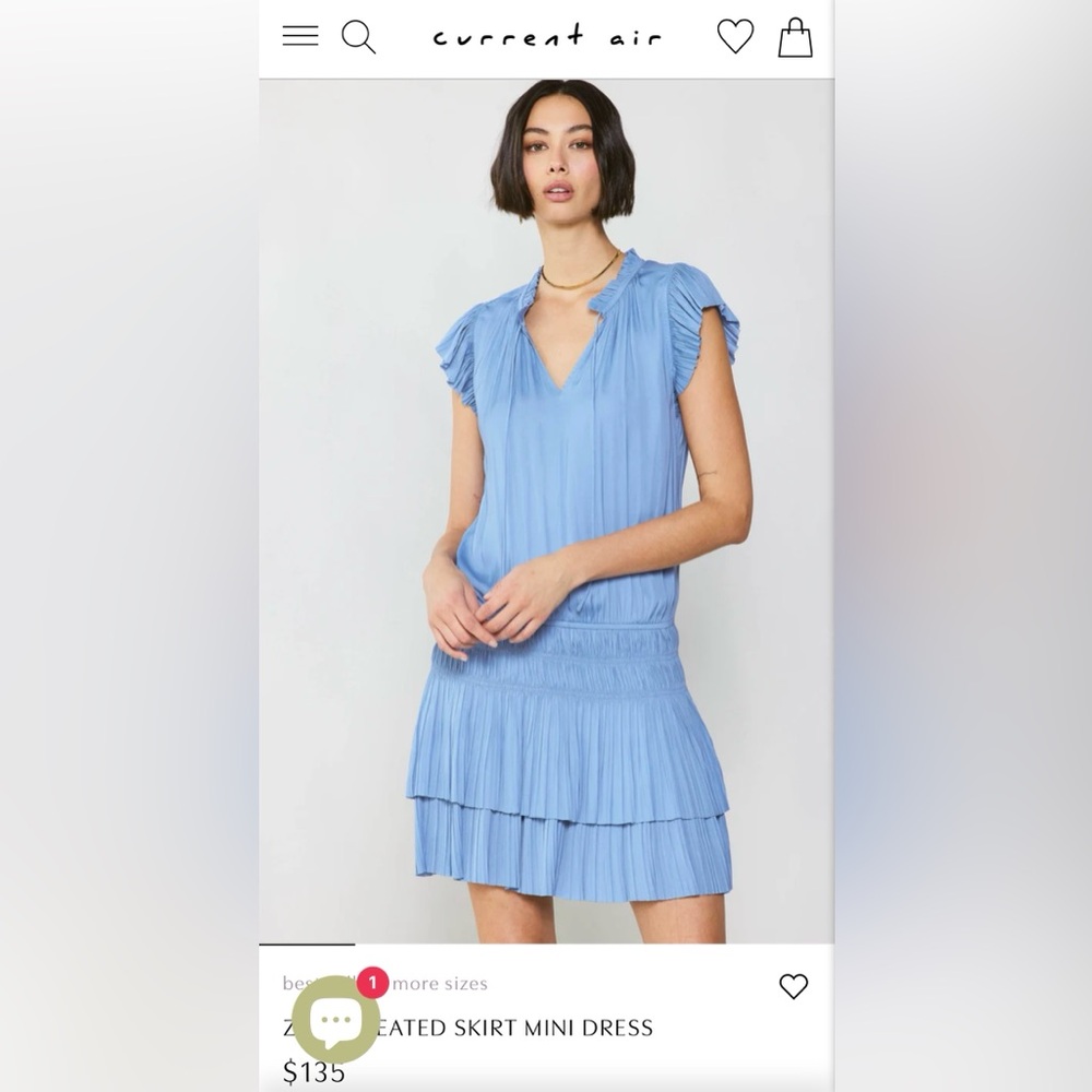 ZOEY PLEATED SKIRT MINI DRESS - current air
